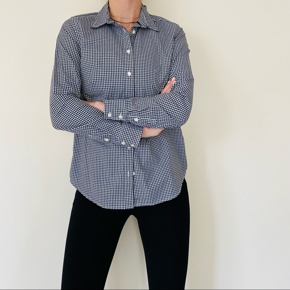 ST John’s Bay plaid wrinkle free 100% Cotton button down shirt top - Picture 2 of 8